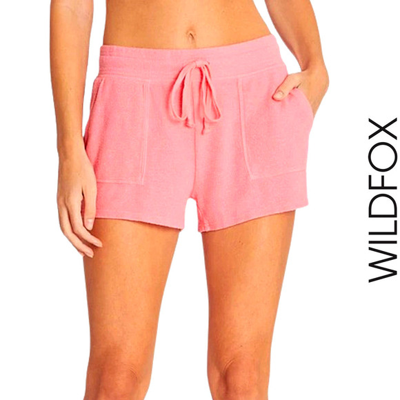 Wildfox NWT Bubblegum Pink Norah Pull on Shorts Size XL Loungewear - Picture 1 of 10